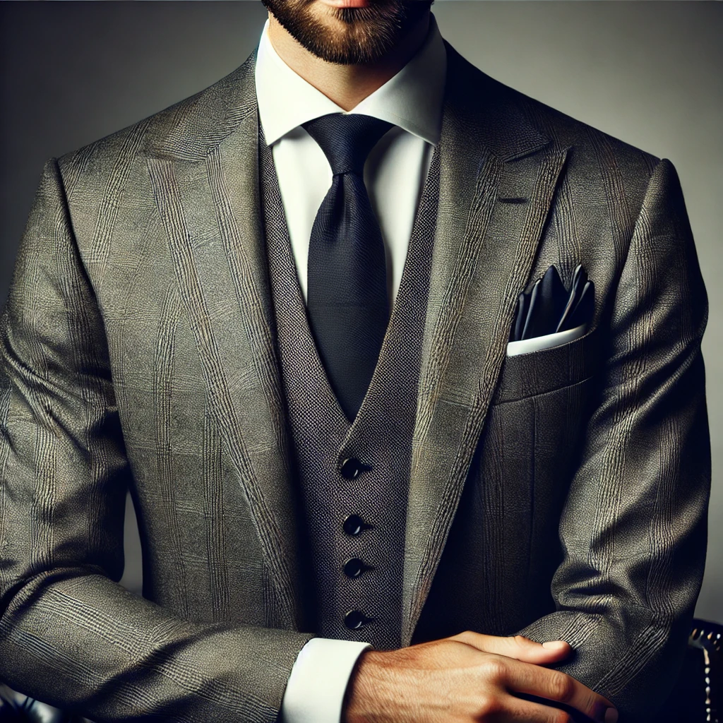 About us 1 DALL·E 2024 12 30 19.49.35 A luxurious and professional About Us themed image focusing on the upper body of a business executive in a tailored suit and elegant tie similar to t